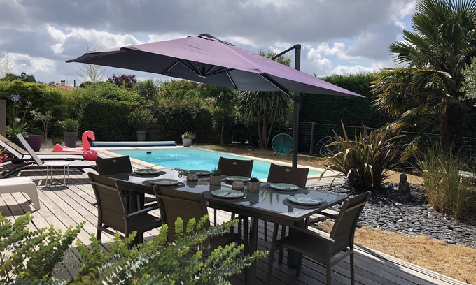 Pont-Saint-Martin Casa | Villa 8 personas con piscina.
