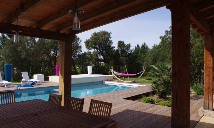 San-Gavino-di-Carbini Villa | Villa 8 to 12 people 10 minutes from the beach. Heated private pool, air conditioning