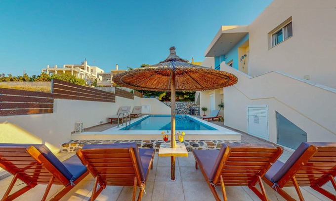 Vathianos Kampos Apartamento | Villa "A casa d' Irene"- Seaview Villa with private pool
