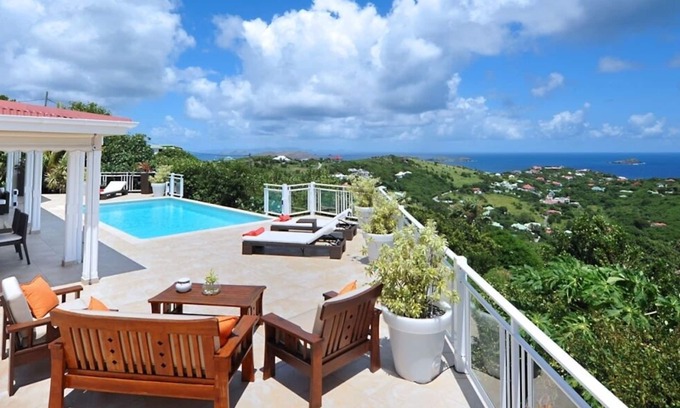 Grand Cul-de-Sac Villa | Villa Au Coeur du Rocher | Ocean View - Located in Fabulous Vitet with Private Pool