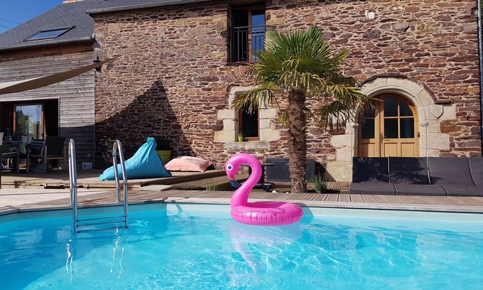 Saint-Malon-sur-Mel Casa | Villa Avec Piscine Privée Très Proche de la Forêt de Brocéliande