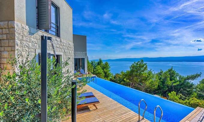 Mimice Villa | Villa Azul - Villa de diseño de lujo, piscina climatizada, 4BR, vista al mar