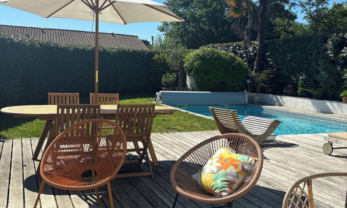 Bidart Casa | Villa BIDART, piscina climatizada, tranquila y sin vecinos, cerca de playas