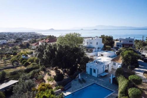 Aegina Villa | Villa Calypso, idyllique villa avec piscine et vue mer