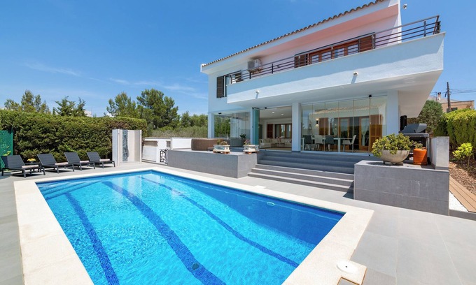 Badia Blava Villa | Villa Casa Kristel Mallorca con piscina en el segundo línea del mar