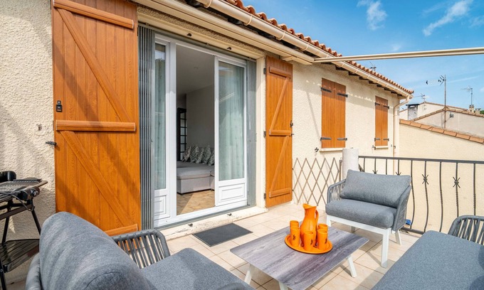 Beziers Villa | Villa 'Chataîgniers' con terraza privada, Wi-Fi y aire acondicionado