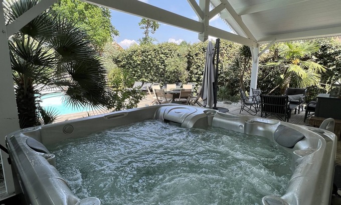 Lege-Cap-Ferret Casa | PROMO Lège Cap Ferret a 5 minutos del océano, Villa familiar con piscina climatizada, spa 38 °