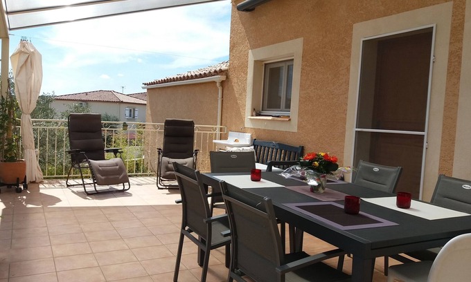 Cournonsec Villa | Villa 120m² Clim - Jardín y terraza - 15 min del mar y Montpellier