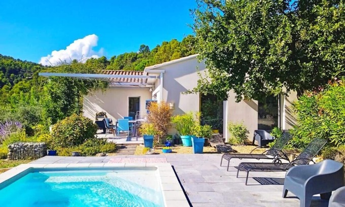 Manosque Casa | Villa Collines Provençales-vue Panoramique-jardin Permaculture-piscine- Calme