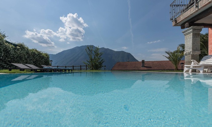Colonno Villa | Villa Privata con Piscina Colonno con vistas al lago, piscina, Wi-Fi, A/C, terraza y jardín