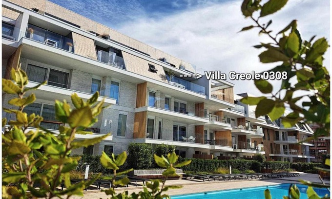 Nieuwpoort Apartamento | Villa Creole 0308 Luxe appartement met verwarmd zwembad Nieuwpoort Jachthaven
