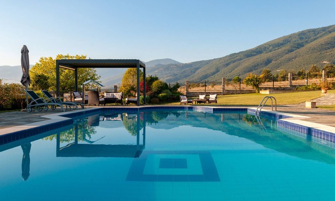 Dio-Olympos Casa | Villa Dafne-Mar y vistas a la montaña