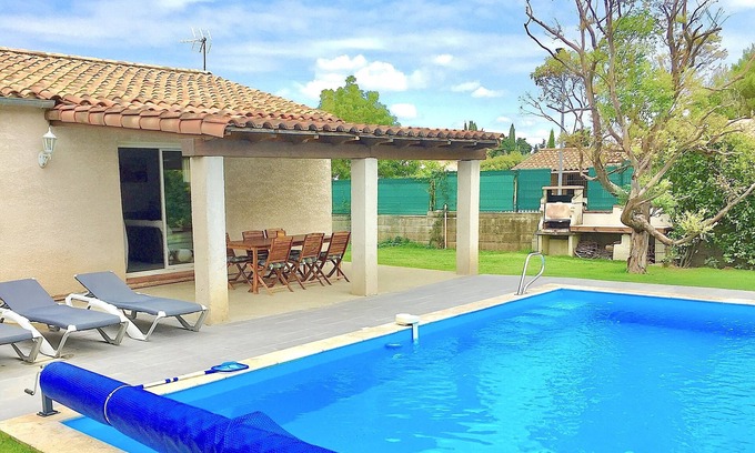 Carcassonne Villa | Villa-De Lujo-4 chambres-Vista al Jardín-Baño con bañera
