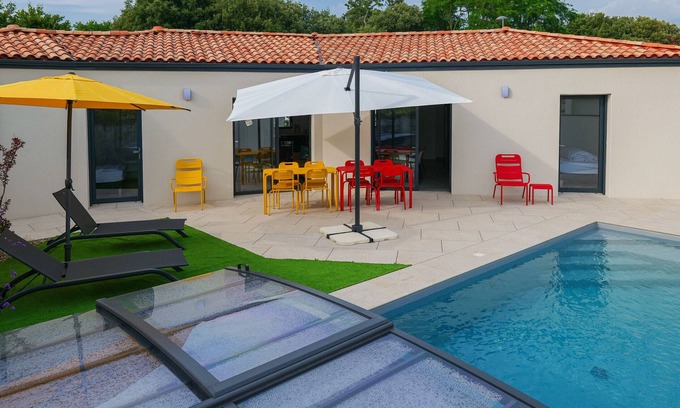 Jard-sur-Mer Casa | Villa des Herondais – Piscina – Jardín – Totalmente equipada – Capacidad para 8 personas