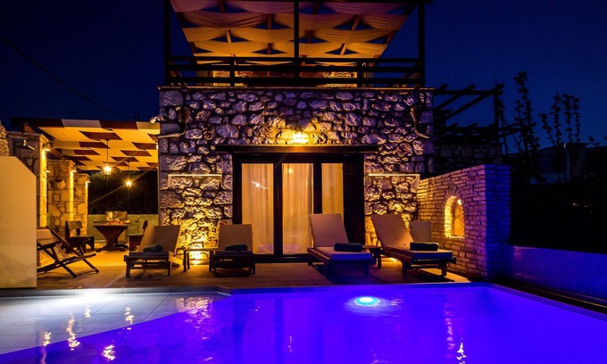 Psarou Villa | Villa de piedra en Zante