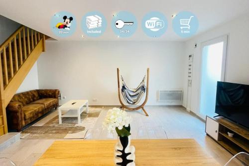 Coupvray Apartamento | Villa Épure - 10 min Disneyland - 6 people
