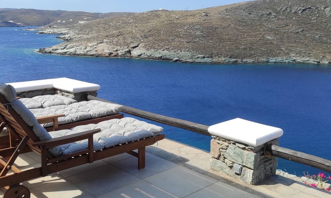 Loutra Villa | Villa FANI.Spectacular sea view and walking-distance approach to 3 top beaches!!