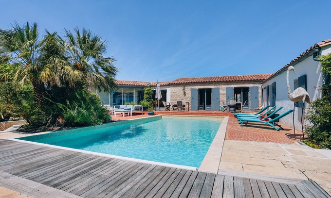 Rivedoux-Plage Villa | Villa Foulquier - Heated pool