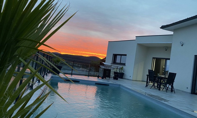 Saint-Julien-les-Rosiers Casa | Villa Contemporaine Avec vue Panoramique sur les Cévennes