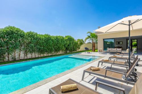 El Aggada Villa | Villa Hawai, ss vis à vis avec espace de sport , piscine Chauffée