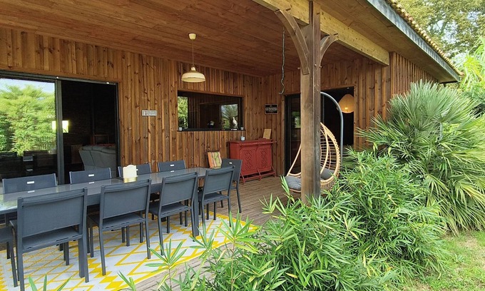 Le Porge Villa | Villa-De gran tamaño-Baño con bañera-Vista al Jardín