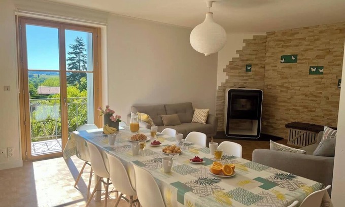 Ussac Casa | Villa La Baronnie - 11 pers - Proche Brive -Jardin
