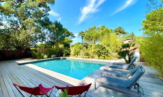 Le Canon Casa | Villa La Dune Blanche with pool, idyllic terrace & magnificent views of the countryside