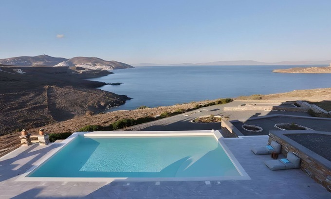 Azolimnos Villa | Villa 'Lina Syros' con vistas al mar, Wi-Fi y aire acondicionado