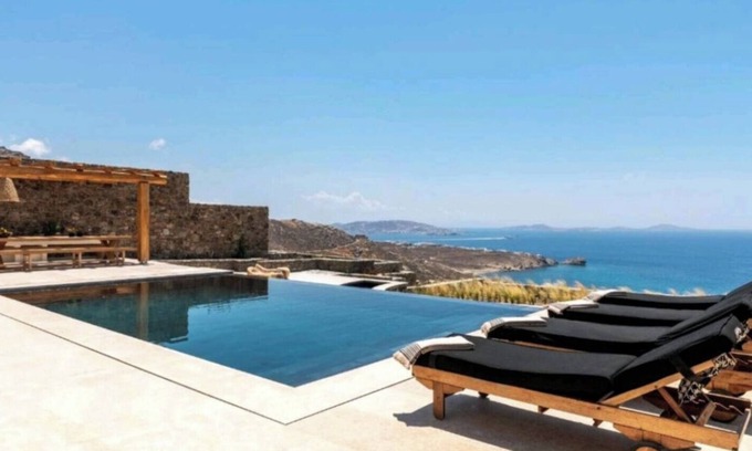 Houlakia Villa | Villa 'Lion' con vistas al mar, Wi-Fi y aire acondicionado