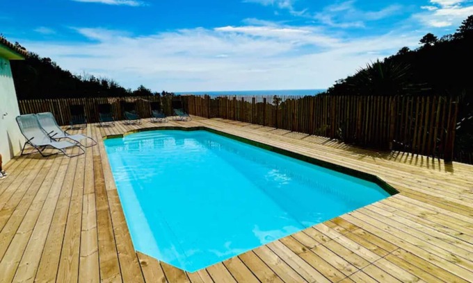 Sari-Solenzara Casa | Villa Mare è Machja with pool and sea view