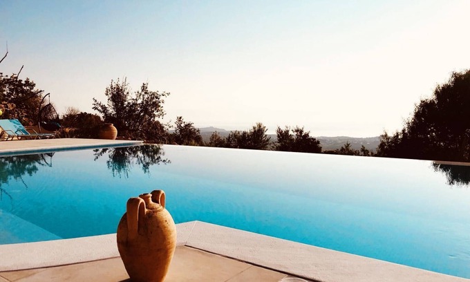 Pylos-Nestoras Villa | Villa Ocean View con piscina infinita privada y vistas al mar