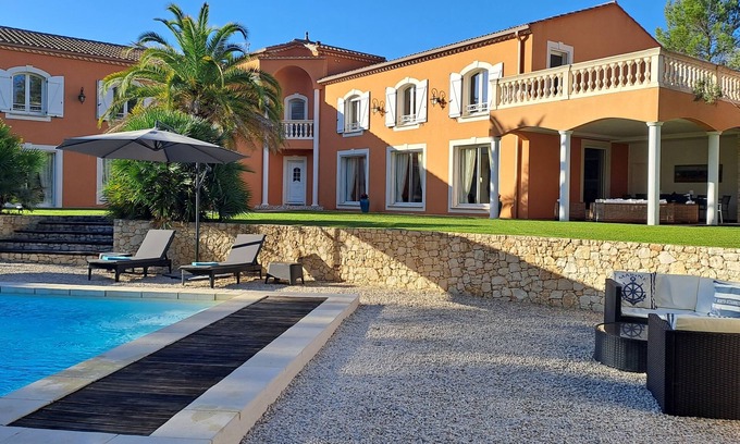 Cannes-et-Clairan Casa | Villa Palmier Avec Piscine Chauffée Privée Proche D'uzes et Anduze