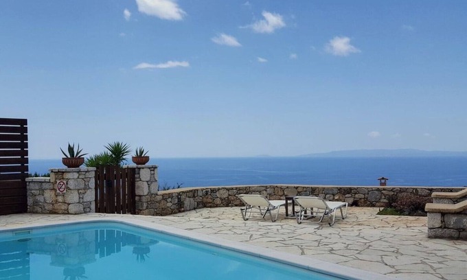 Lefktron Villa | Villa Phoebe en Stoupa, zona muy tranquila, piscina privada, espectaculares vistas al mar.
