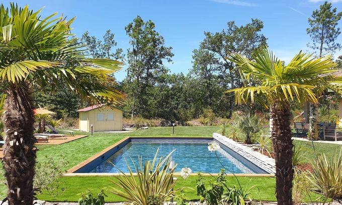 Parentis-en-Born Casa | Villa Piscine chauffée 24 couchages Lac Parentis Classée 5 étoiles