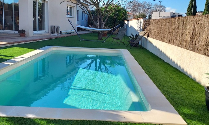 Argeles-sur-Mer Villa | Villa 6 personas con piscina, terraza y jardín (4 * por Gites de France)