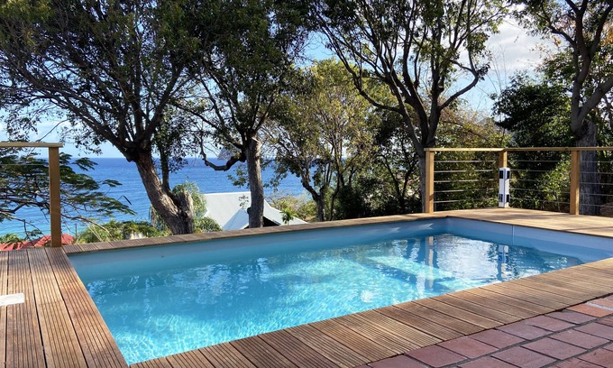 Le Diamant Villa | Villa Alquiler F4 - Impresionante vista al mar - 300 M De La Plage - Medio Ambiente calma