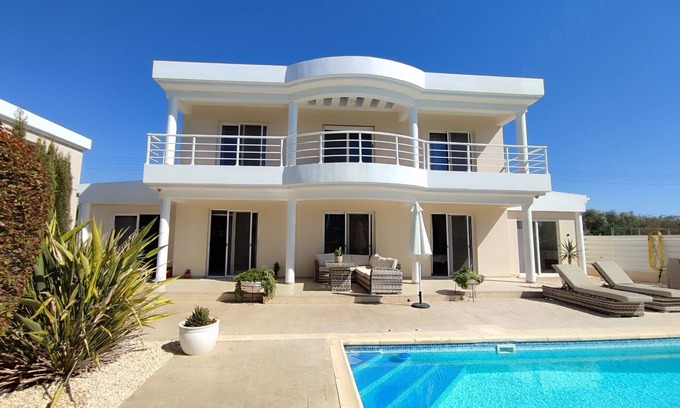 Agios Georgios Pegeias Villa | Villa Romano - Elegant 3-Bed Villa with Private Pool & Veranda, Close to the Sea