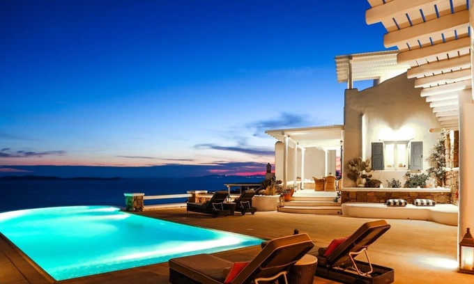 Houlakia Villa | Villa Sunshine with breathtaking sea view and private pool by Elite Estates.