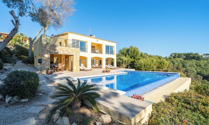 Tamarit Villa | Villa 'The Beauty of Cala Tamarit' con vistas al mar, piscina, wifi y jardín