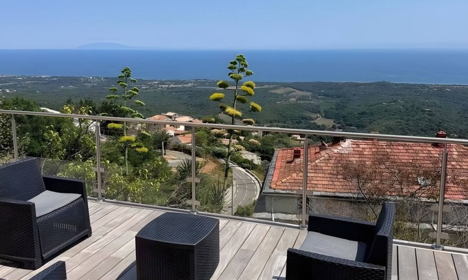 Cervione Villa | Villa 'Tout Confort' with Sea View, Private Terrace and Wi-Fi