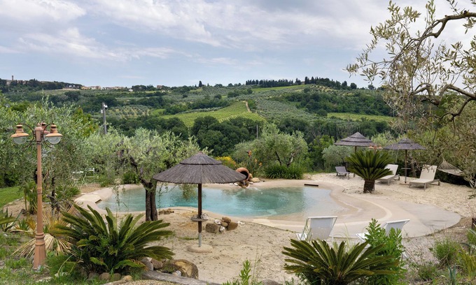 Tavarnelle Val di Pesa Villa | Villa 'Virgilio Colline Del Chianti' con vistas a la montaña, Wi-Fi y aire acondicionado
