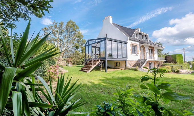 Plougasnou Casa | Villa Victorine: 8 pers. terraza cerca de la costa salvaje