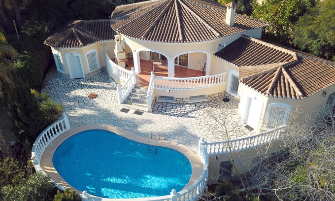 Denia Villa | Villa 'Vista 26' con vistas al mar, Wi-Fi y aire acondicionado