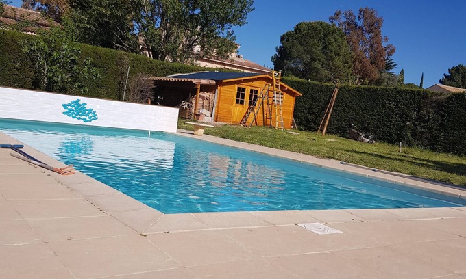 La Bouverie Villa | villa cerca del mar con tierra hermosa piscina privada