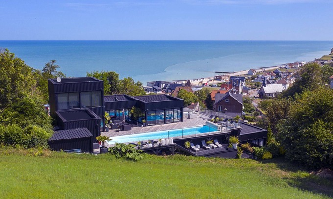 Varengeville-sur-Mer Villa | Villa-Panorámico-Baño en la habitacion-Vista al Mar