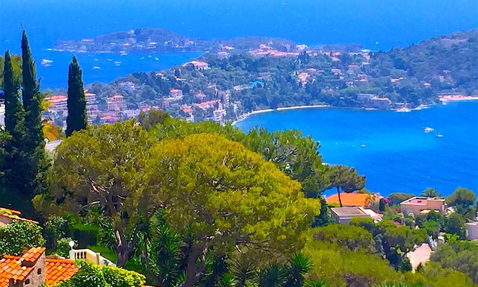 Villefranche-sur-Mer Villa | Villa con impresionantes vistas de Cap Ferrat, piscina infinita climatizada, aire acondicionado y wifi gratis
