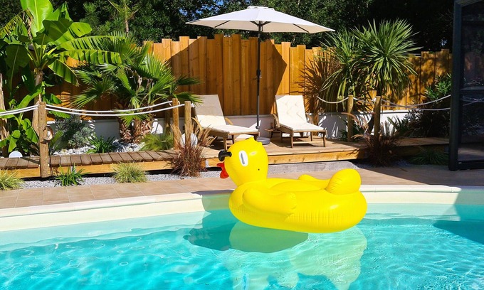 Labenne-Ocean Villa | Casa de vacaciones con piscina cubierta en una ubicación fantástica, a solo 350 metros a pie de la playa.