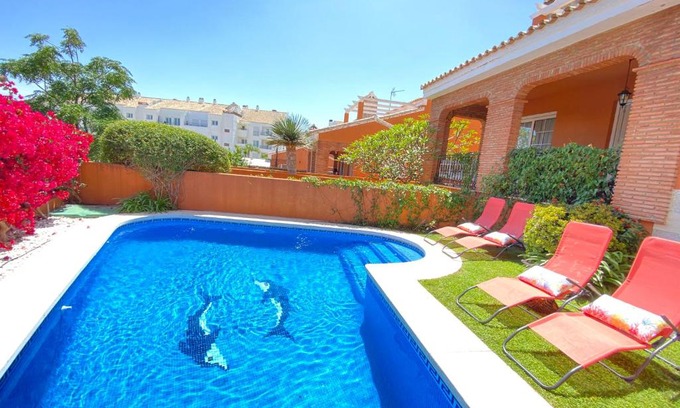 Torrequebrada Villa | Villa with heated private pool, sea view& turkish sauna