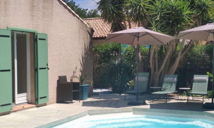 Marseillan Villa | Villa 8 asientos, aire acondicionado y piscina privada cerca del centro.