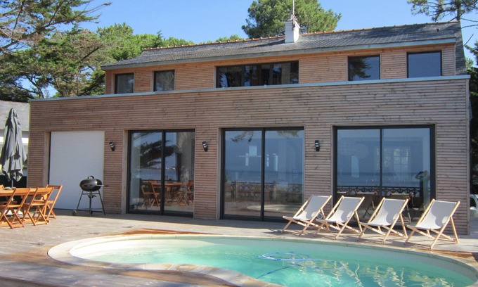 Asserac Villa | Villa con piscina frente al mar - región de Baule
